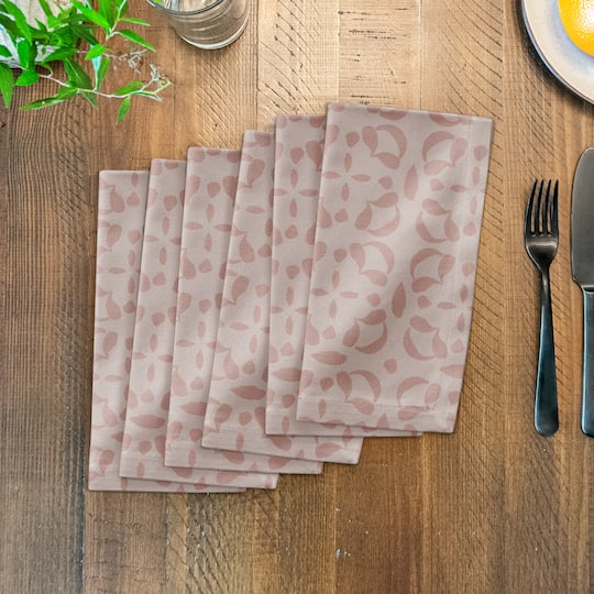 Intricate Circle Stack Cotton Twill Napkin
